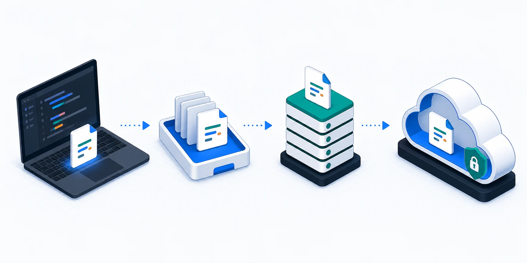 Ilustração do fluxo do Git desde o diretório de trabalho até o repositório remoto